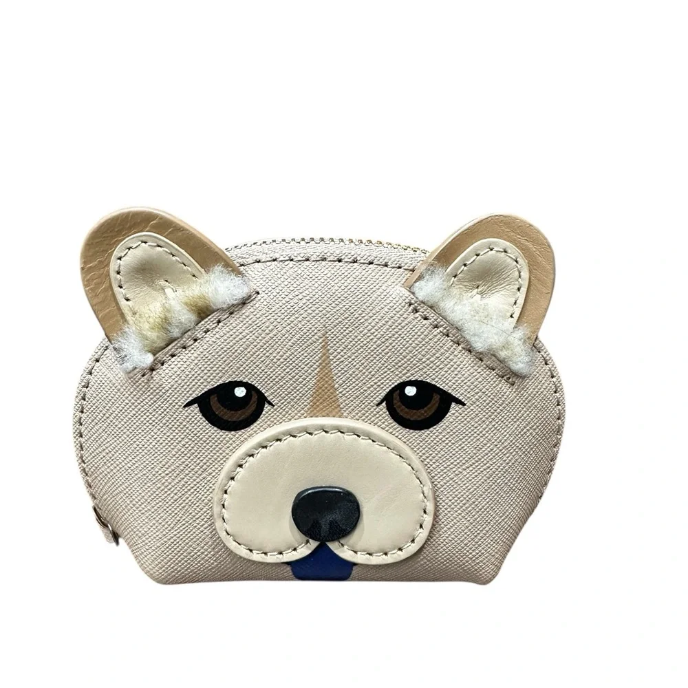 Kate Spade Novelty Dog Coin Purse Keychain | Leather - Picture 1 of 7
